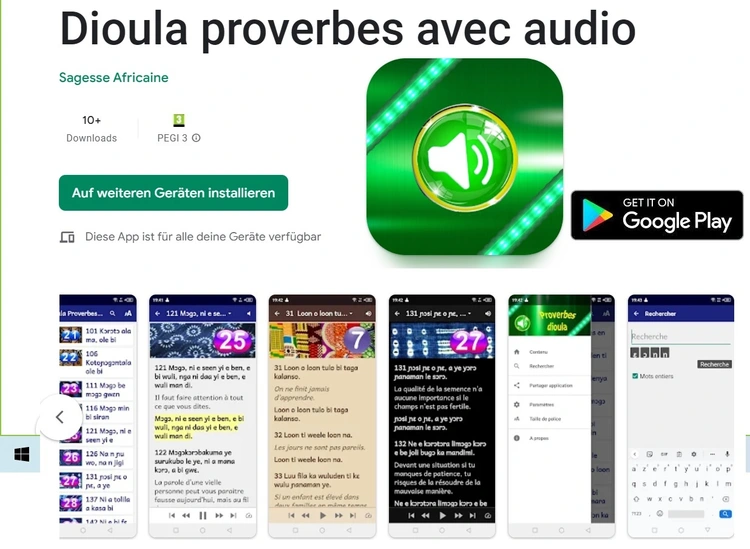 Proverbes dioula Android