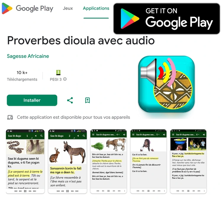 29 Proverbes dioula dioula sur Play Store