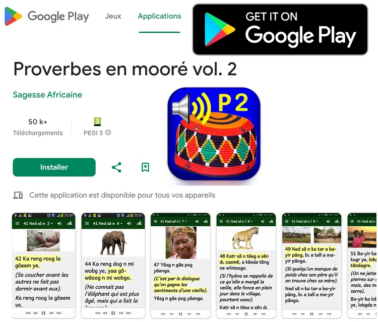 Proverbes moore vol 2 sur Play Store
