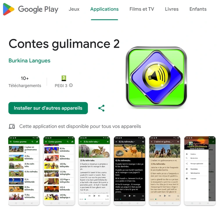 Contes gulimance2 Play Store